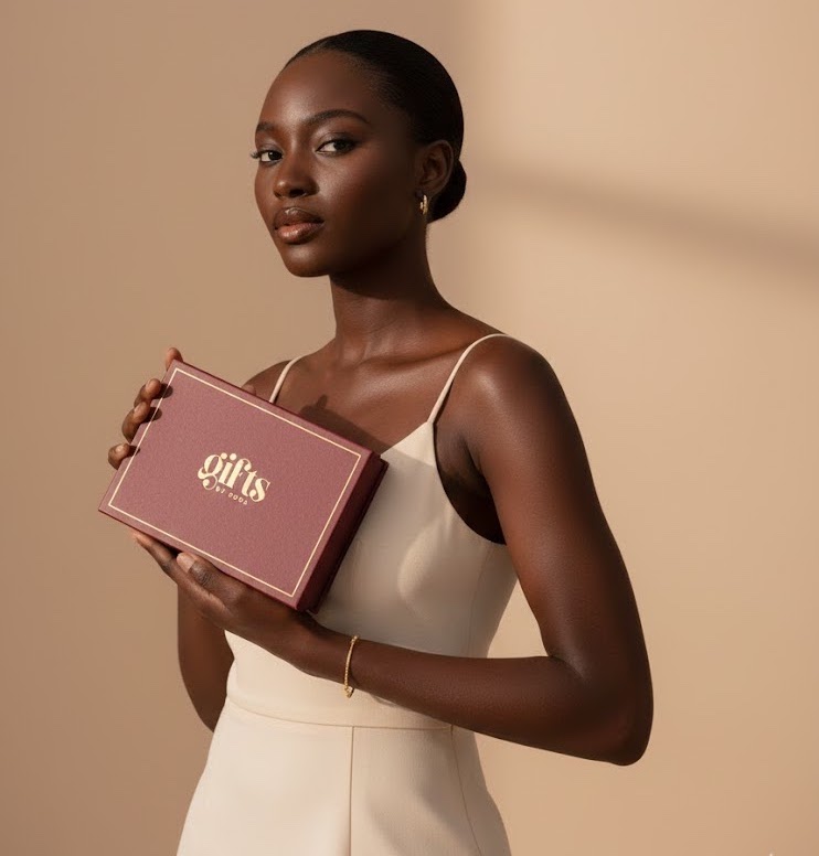 Dark Lady holding gifts by dora